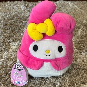 Squashmallow. Hello Kitty Pink and Yellow Plush Toy (8 inch)